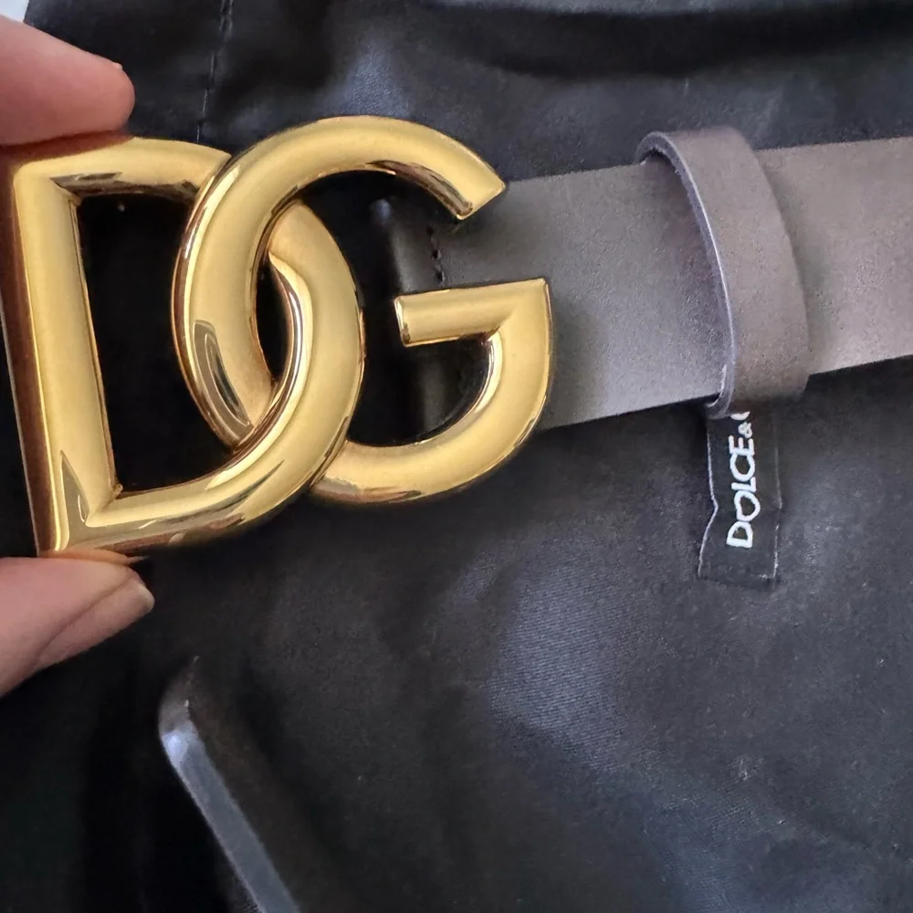 Dolce&Gabbana DG-Logo Leather Buckle Belt